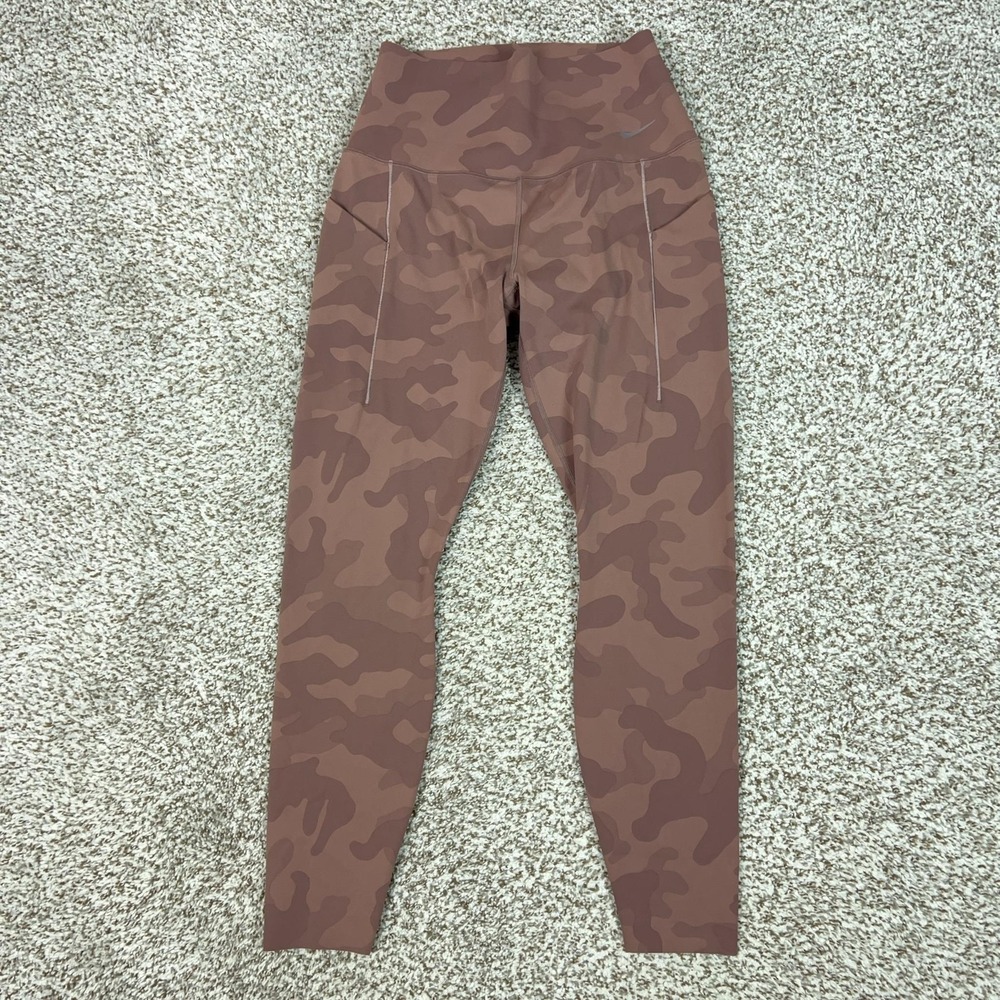 Nike Pants Womens M Red Camo Ankle Leggings Dri‎ FIT Universa Yoga Gym Workout